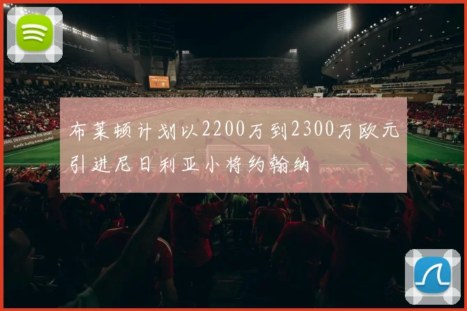 布莱顿计划以2200万到2300万欧元引进尼日利亚小将约翰纳